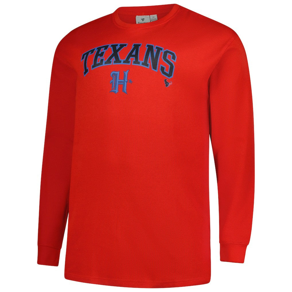 Houston Texans Big & Tall Throwback Thermal Long Sleeve T-Shirt Red | Fanatics