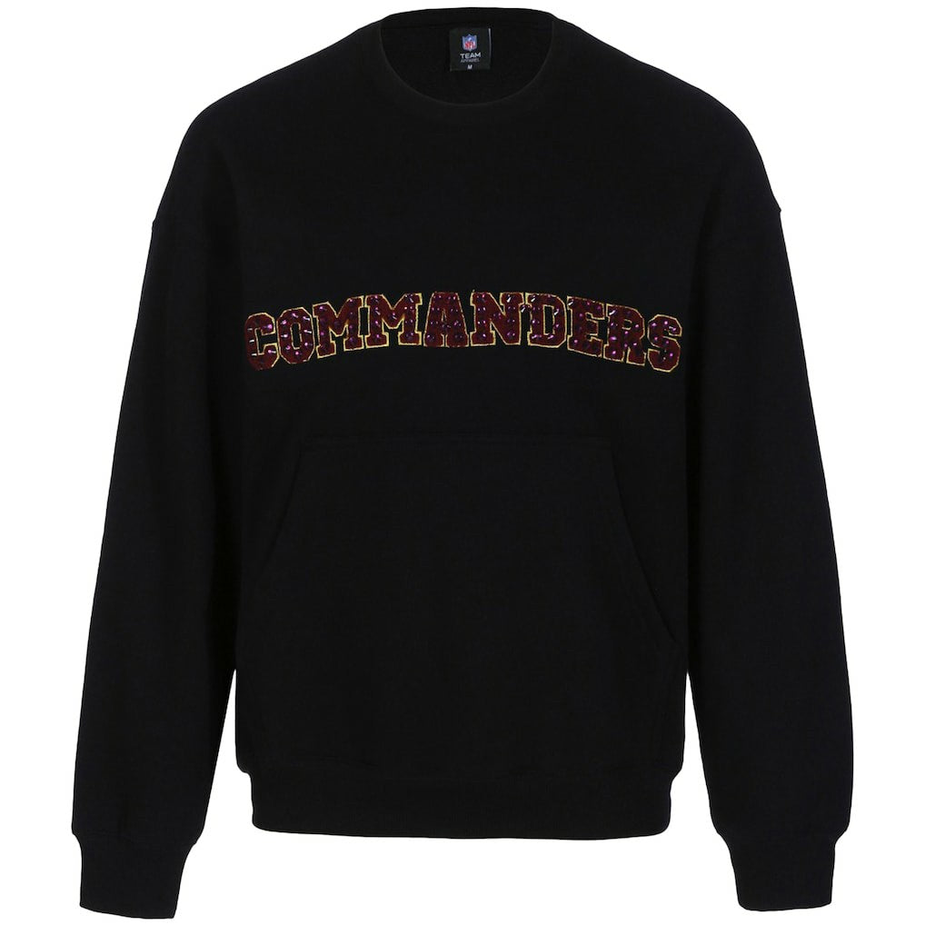 Washington Commanders Cuce Women's Chenille Jeweled Sweatshirt Black | NFL