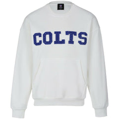 Indianapolis Colts Cuce Women's Chenille Jeweled Sweatshirt White | NFL
