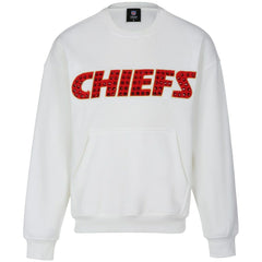 Kansas City Chiefs Cuce Women's Chenille Jeweled Sweatshirt White | NFL