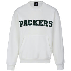 Green Bay Packers Cuce Women's Chenille Jeweled Sweatshirt White | NFL