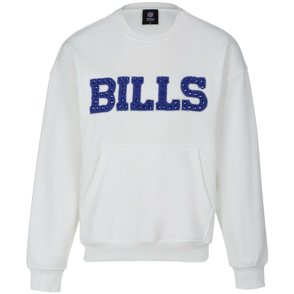 Buffalo Bills Cuce Women's Chenille Jeweled Sweatshirt White | NFL