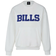 Buffalo Bills Cuce Women's Chenille Jeweled Sweatshirt White | NFL