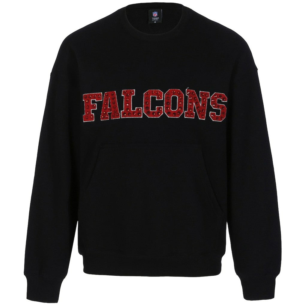 Atlanta Falcons Cuce Women's Chenille Jeweled Sweatshirt Black | NFL