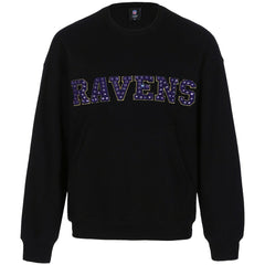 Baltimore Ravens Cuce Women's Chenille Jeweled Sweatshirt Black | NFL