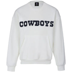 Dallas Cowboys Cuce Women's Chenille Jeweled Sweatshirt White | NFL