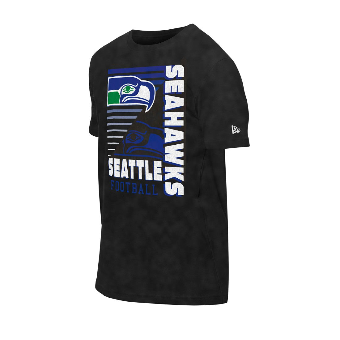 Seattle Seahawks New Era Retro Logo Enzyme Washed Oversized T-Shirt Black | NFL