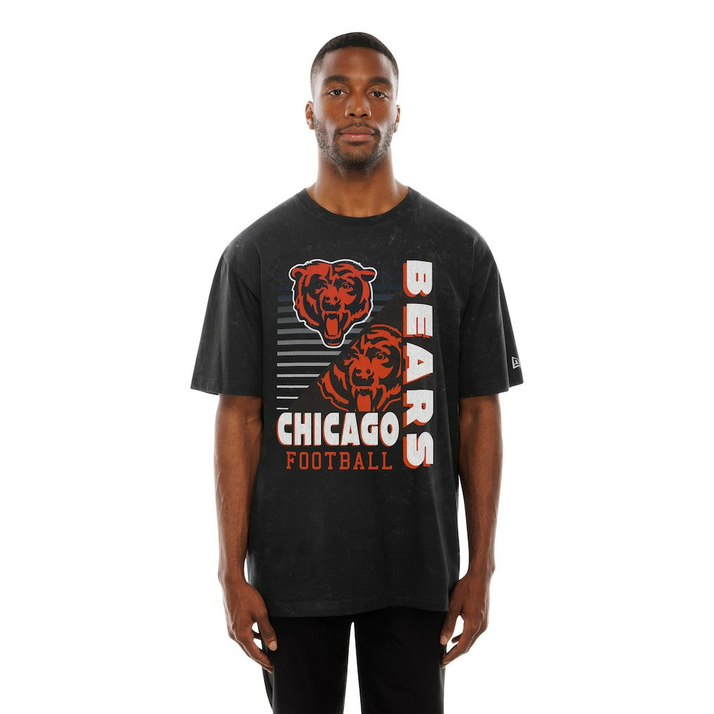 Chicago Bears New Era Enzyme Washed Oversized T-Shirt Black | NFL