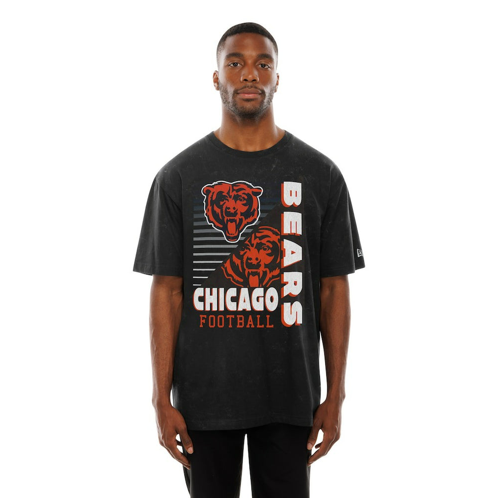 Chicago Bears New Era Enzyme Washed Oversized T-Shirt Black | NFL