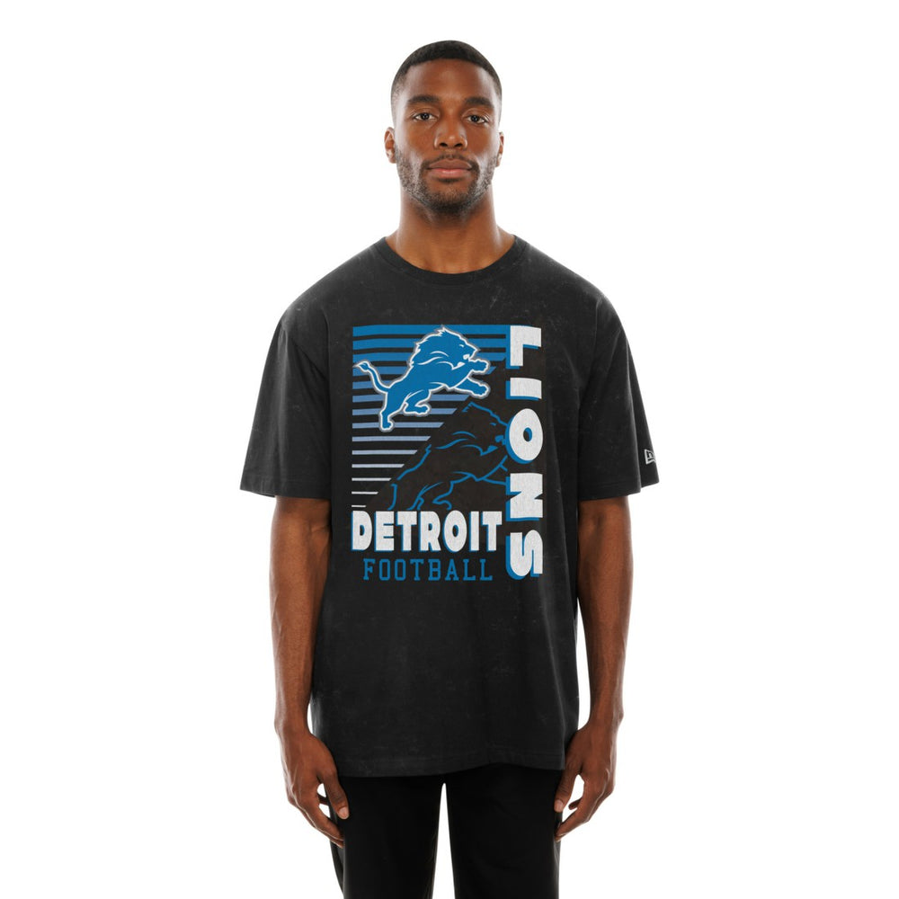 Detroit Lions New Era Enzyme Washed Oversized T-Shirt Black | NFL