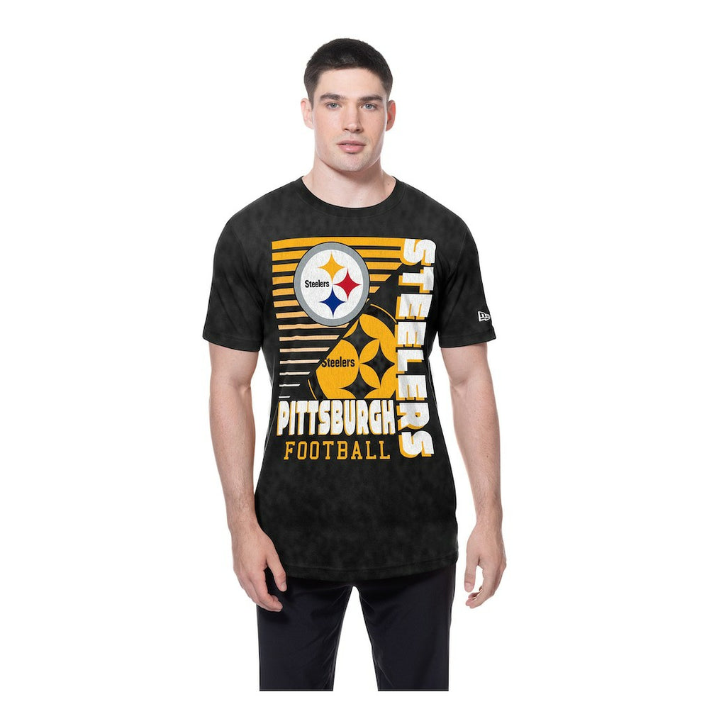 Pittsburgh Steelers New Era Enzyme Washed Oversized T-Shirt Black | NFL