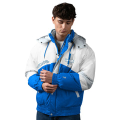 Detroit Lions Pro Player Shoulder To Shoulder Polyfill Full-Zip Hooded Jacket Blue | NFL