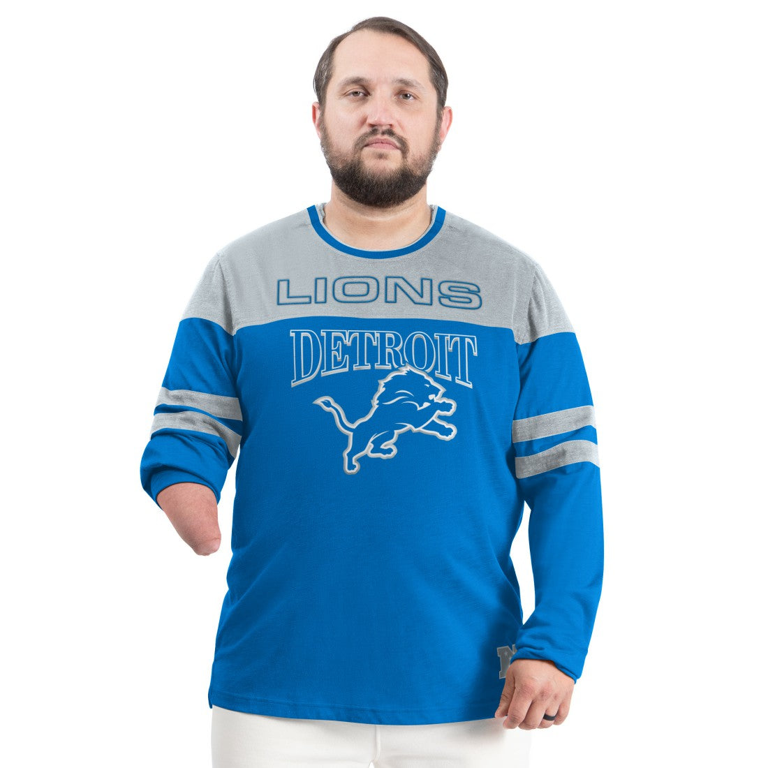 Detroit Lions G-III Sports by Carl Banks Adaptive Outlast Long Sleeve T-Shirt Blue/Silver | NFL
