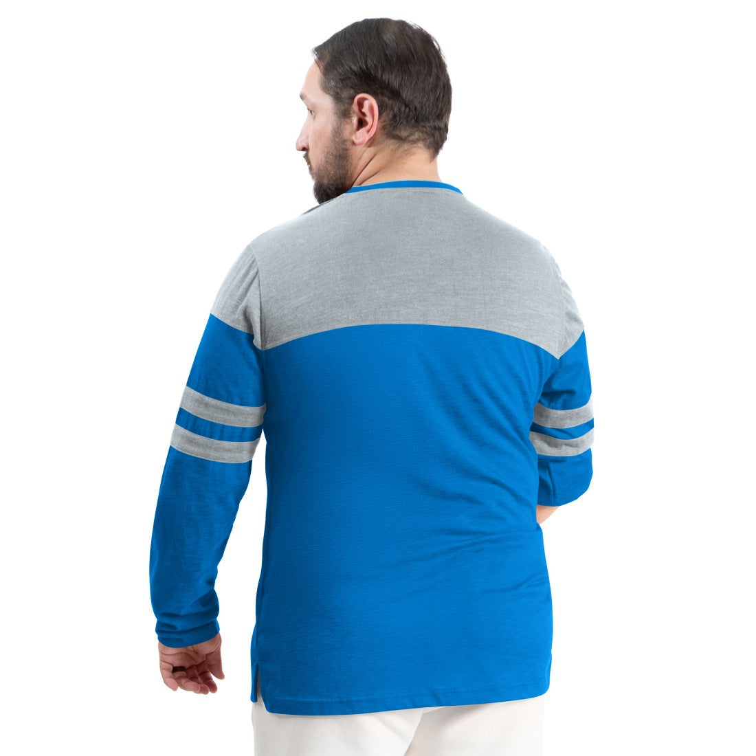 Detroit Lions G-III Sports by Carl Banks Adaptive Outlast Long Sleeve T-Shirt Blue/Silver | NFL