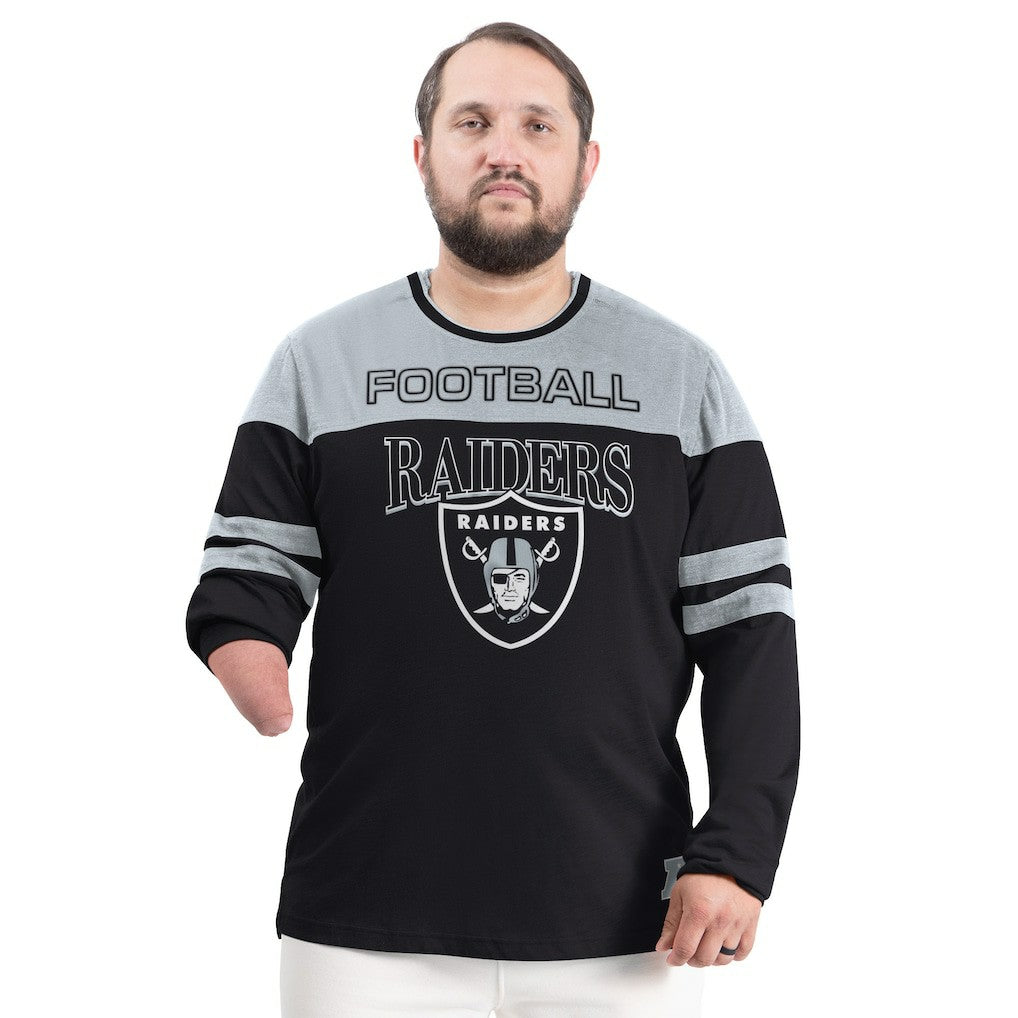 Las Vegas Raiders G-III Sports by Carl Banks Adaptive Outlast Long Sleeve T-Shirt Black/Silver | NFL