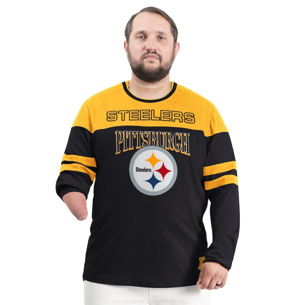 Pittsburgh Steelers G-III Sports by Carl Banks Adaptive Outlast Long Sleeve T-Shirt Black/Gold | NFL