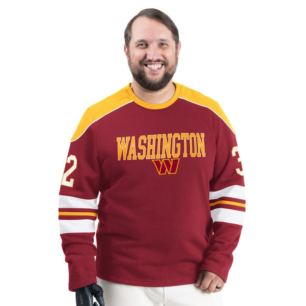 Washington Commanders G-III Sports by Carl Banks Adaptive Lord Stanley Crewneck Sweatshirt Burgundy | NFL