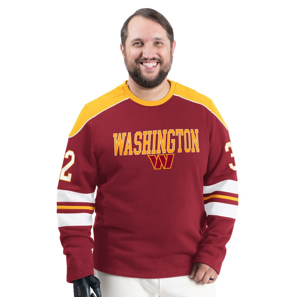 Washington Commanders G-III Sports by Carl Banks Adaptive Lord Stanley Crewneck Sweatshirt Burgundy | NFL