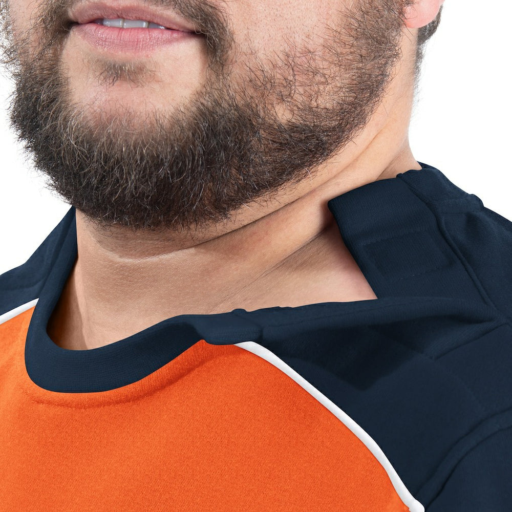 Denver Broncos G-III Sports by Carl Banks Adaptive Lord Stanley Crewneck Sweatshirt Orange | NFL