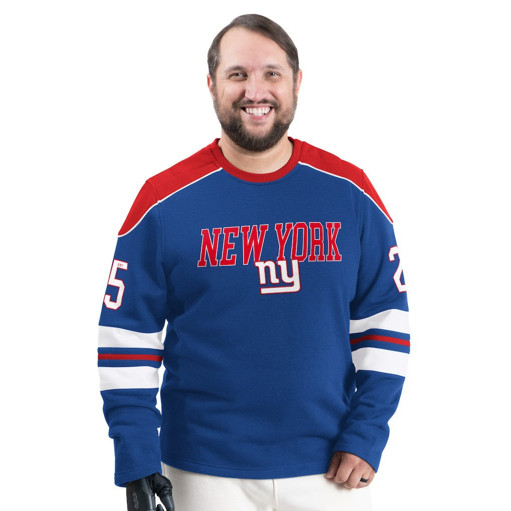 New York Giants G-III Sports by Carl Banks Adaptive Lord Stanley Crewneck Sweatshirt Royal | NFL