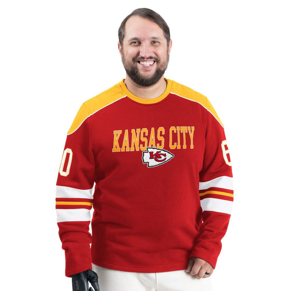 Kansas City Chiefs G-III Sports by Carl Banks Adaptive Lord Stanley Crewneck Sweatshirt Red | NFL