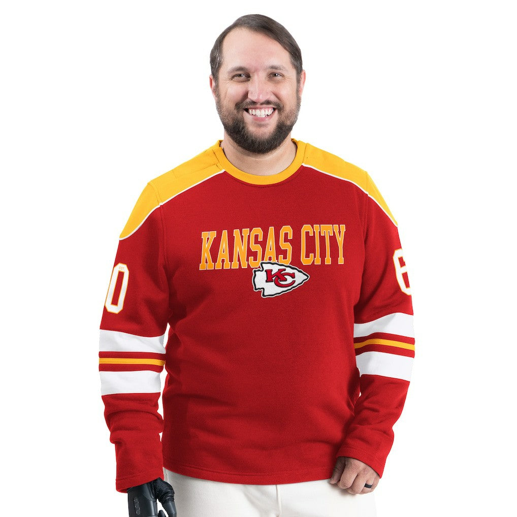 Kansas City Chiefs G-III Sports by Carl Banks Adaptive Lord Stanley Crewneck Sweatshirt Red | NFL