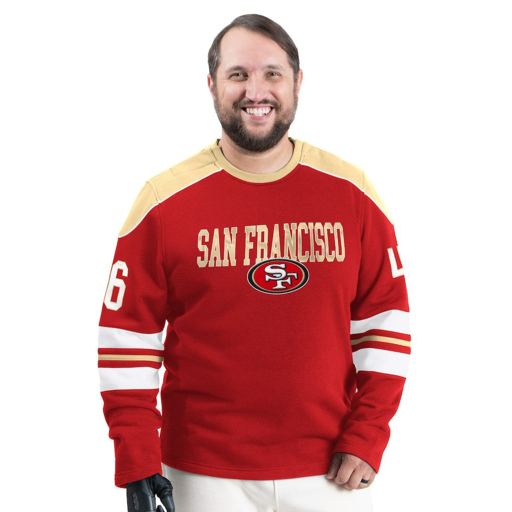 San Francisco 49ers G-III Sports by Carl Banks Adaptive Lord Stanley Crewneck Sweatshirt Scarlet | NFL