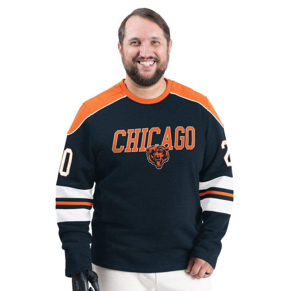 Chicago Bears G-III Sports by Carl Banks Adaptive Lord Stanley Crewneck Sweatshirt Navy | NFL
