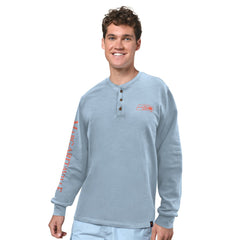 Seattle Seahawks Margaritaville Five O'Clock Henley Long Sleeve T-Shirt Light Blue | NFL