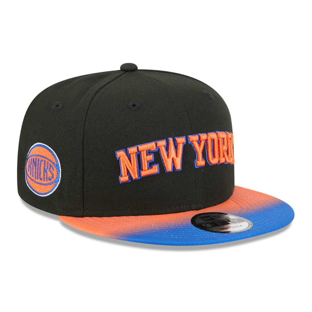 New York Knicks Jersey Hook Statement Edition 9FIFTY Snapback Hat Black/Blue - NBA