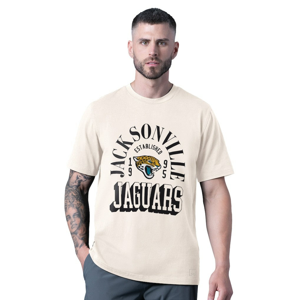 Jacksonville Jaguars MSX by Michael Strahan Whiteout Vintage T-Shirt White | NFL