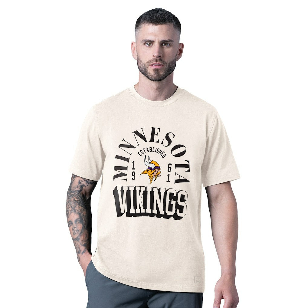 Minnesota Vikings MSX by Michael Strahan Whiteout Vintage T-Shirt White | NFL