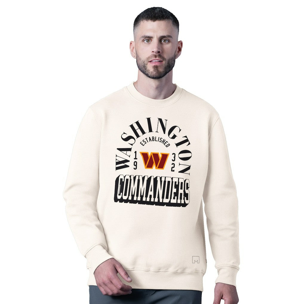 Washington Commanders MSX by Michael Strahan Whiteout Tri-Blend Sweatshirt White | NFL