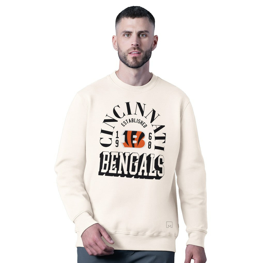 Cincinnati Bengals MSX by Michael Strahan Whiteout Tri-Blend Sweatshirt White | NFL