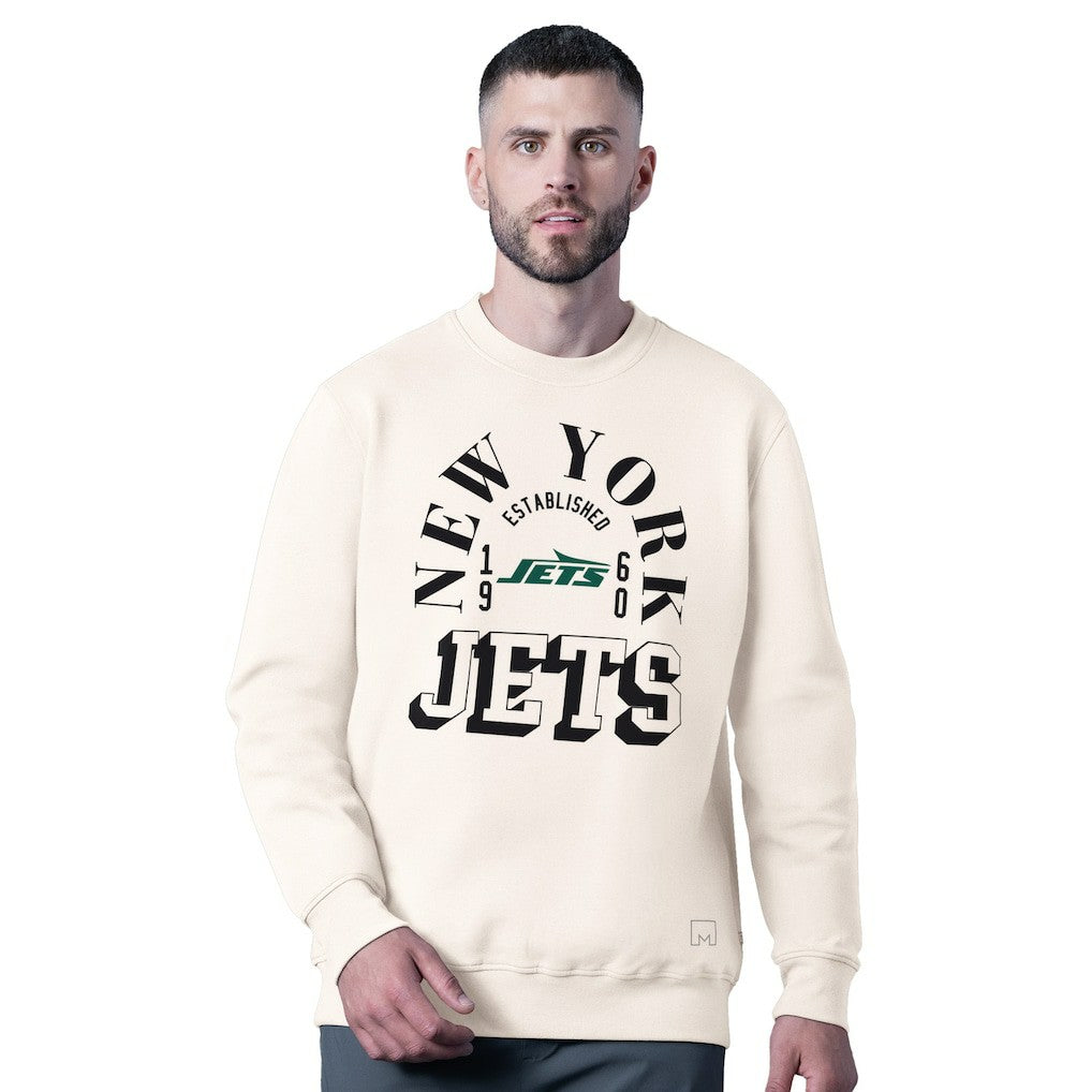 New York Jets MSX by Michael Strahan Whiteout Tri-Blend Sweatshirt White | NFL