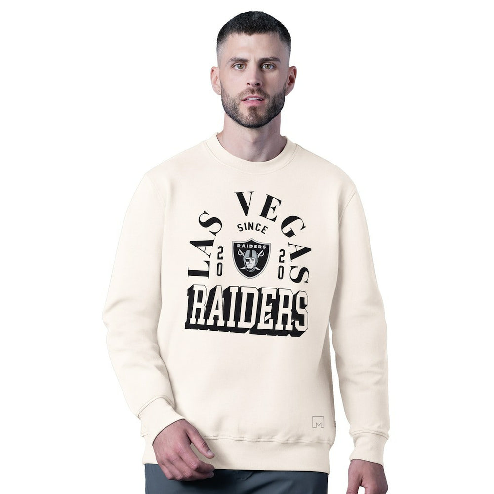Las Vegas Raiders MSX by Michael Strahan Whiteout Tri-Blend Sweatshirt White | NFL