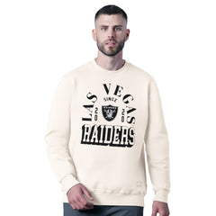 Las Vegas Raiders MSX by Michael Strahan Whiteout Tri-Blend Sweatshirt White | NFL
