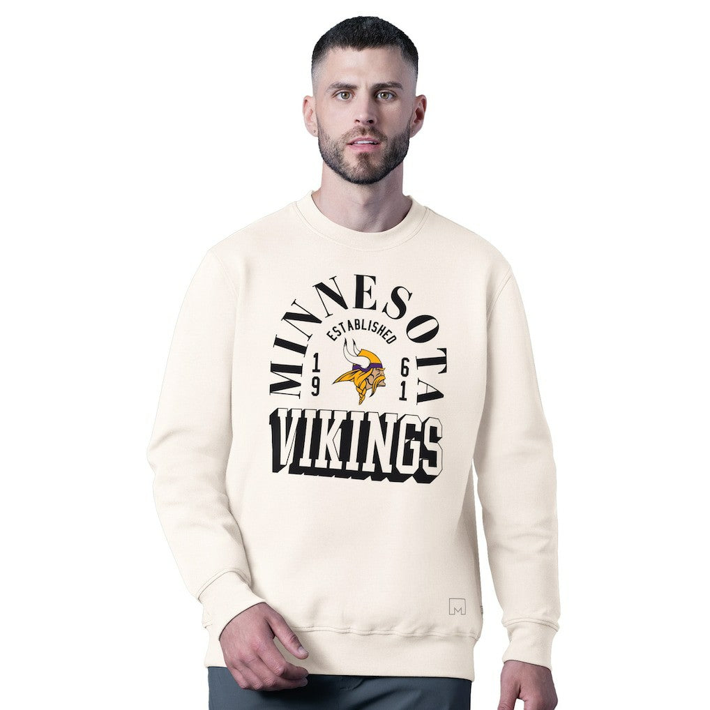Minnesota Vikings MSX by Michael Strahan Whiteout Tri-Blend Sweatshirt White | NFL