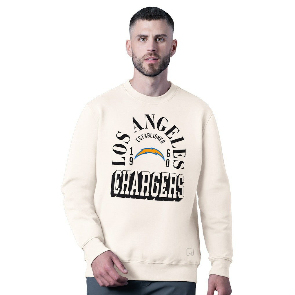 Los Angeles Chargers MSX by Michael Strahan Whiteout Tri-Blend Sweatshirt White | NFL