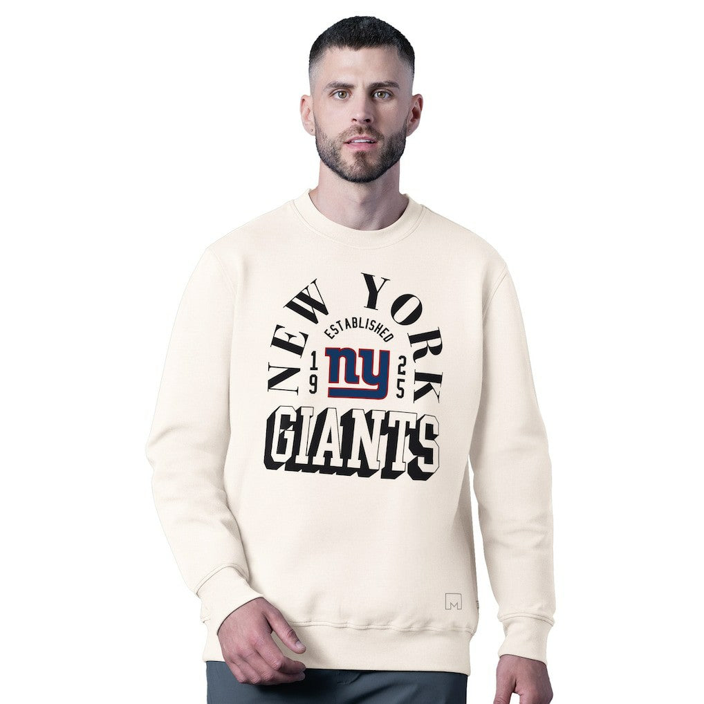 New York Giants MSX by Michael Strahan Whiteout Tri-Blend Sweatshirt White | NFL
