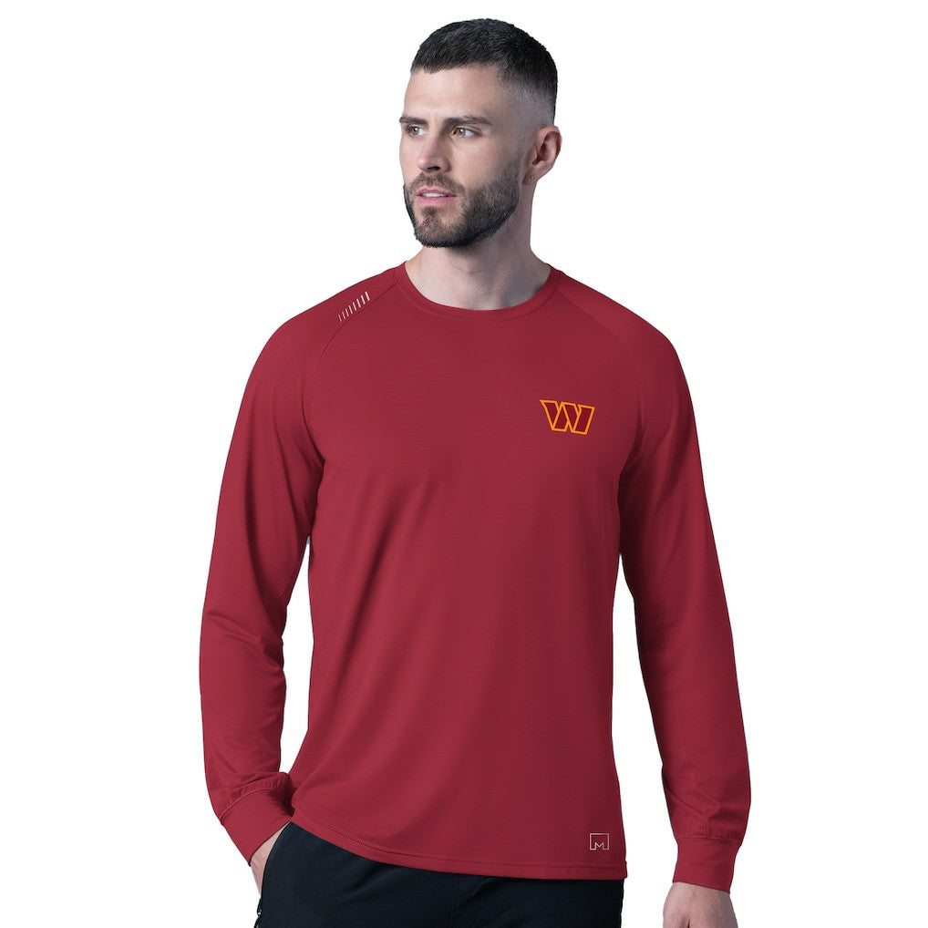 Washington Commanders MSX by Michael Strahan Forward Long-Sleeve T-Shirt Burgundy | NFL