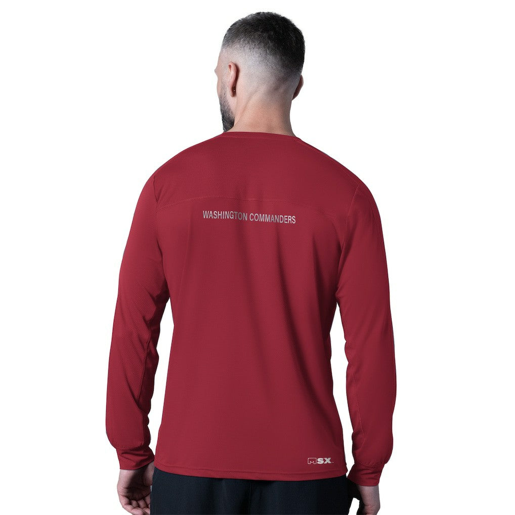 Washington Commanders MSX by Michael Strahan Forward Long-Sleeve T-Shirt Burgundy | NFL