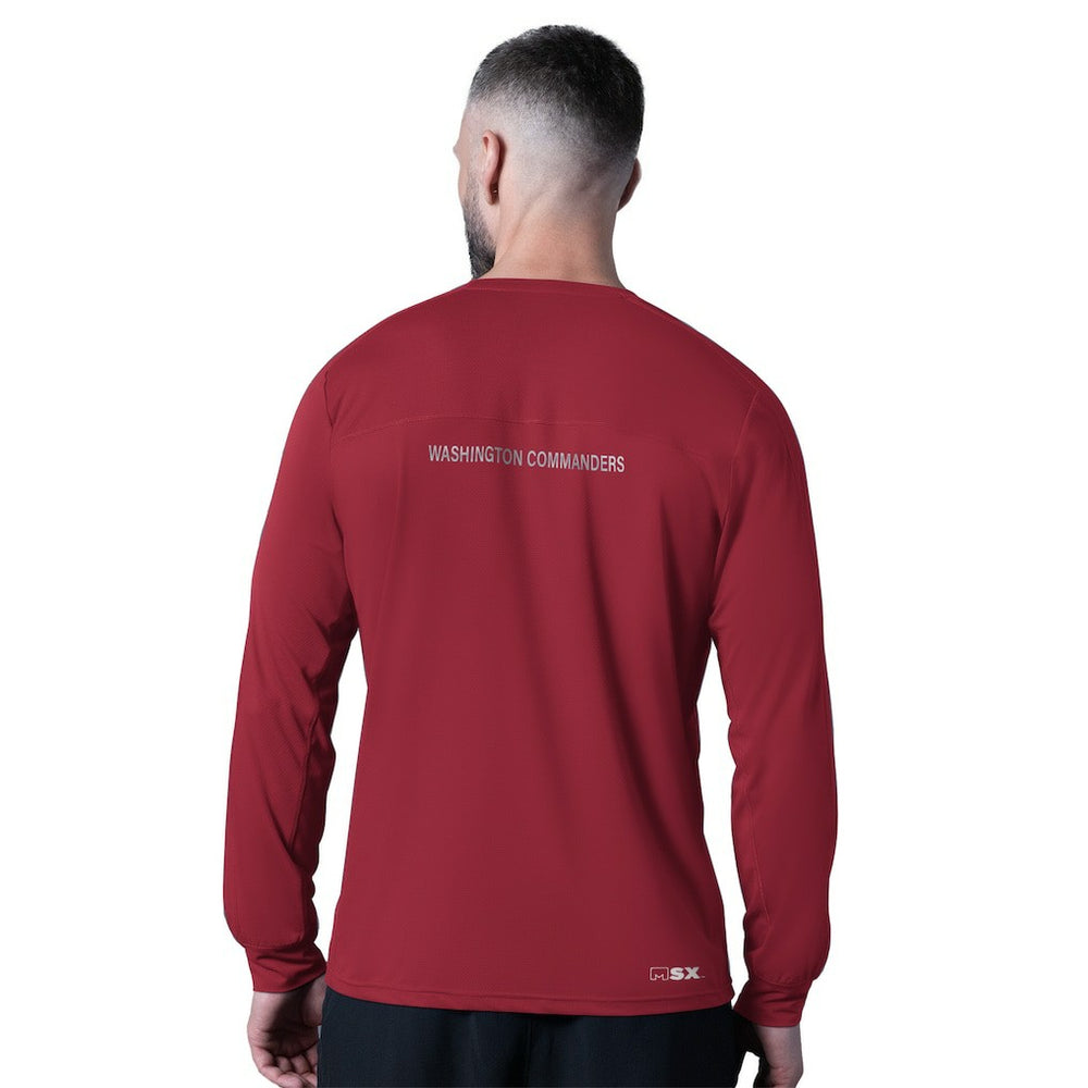 Washington Commanders MSX by Michael Strahan Forward Long-Sleeve T-Shirt Burgundy | NFL
