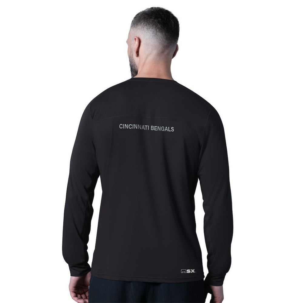 Cincinnati Bengals MSX by Michael Strahan Forward Long-Sleeve T-Shirt Black | NFL
