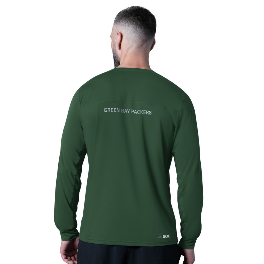 Green Bay Packers MSX by Michael Strahan Forward Long-Sleeve T-Shirt Green | NFL