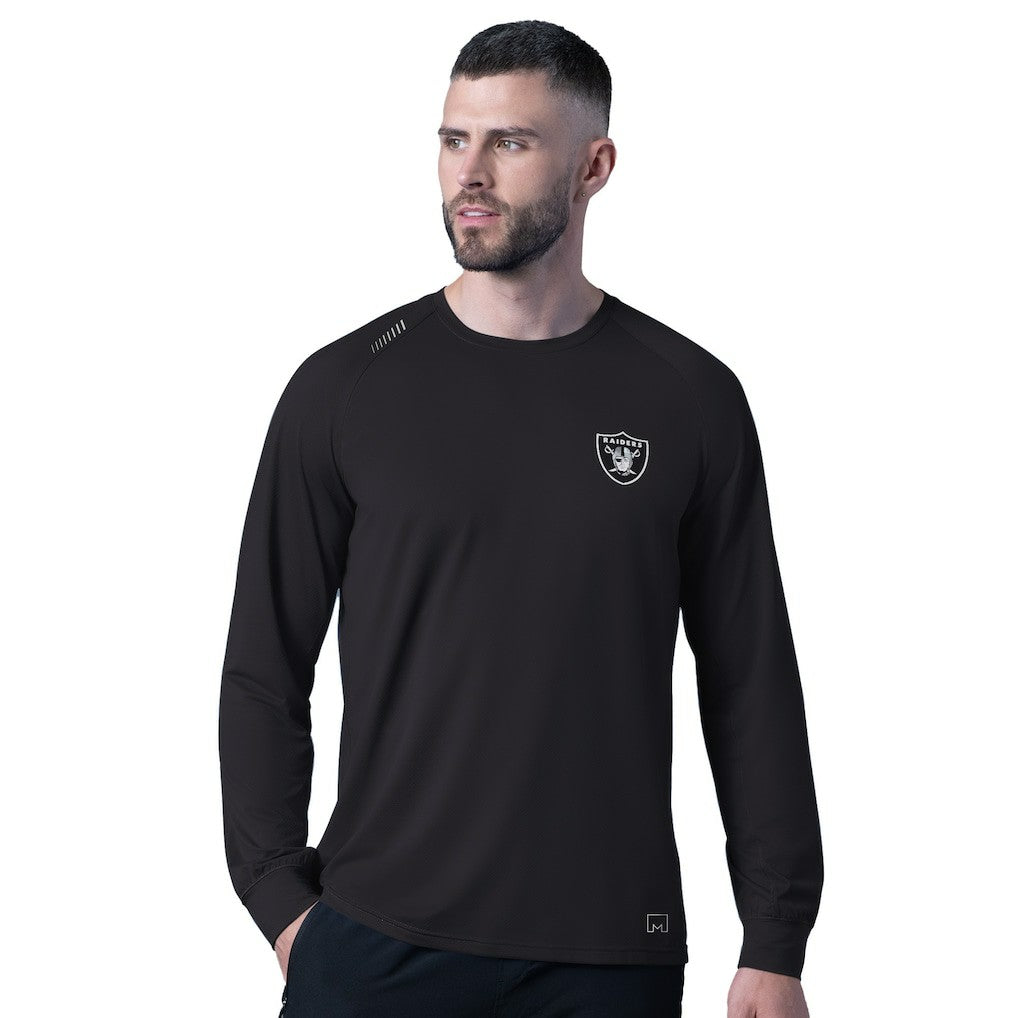 Las Vegas Raiders MSX by Michael Strahan Forward Long-Sleeve T-Shirt Black | NFL