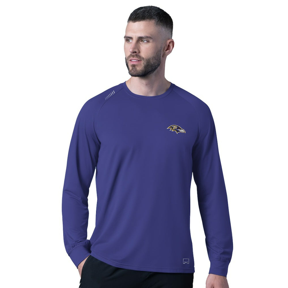 Baltimore Ravens MSX by Michael Strahan Forward Long-Sleeve T-Shirt Purple | NFL
