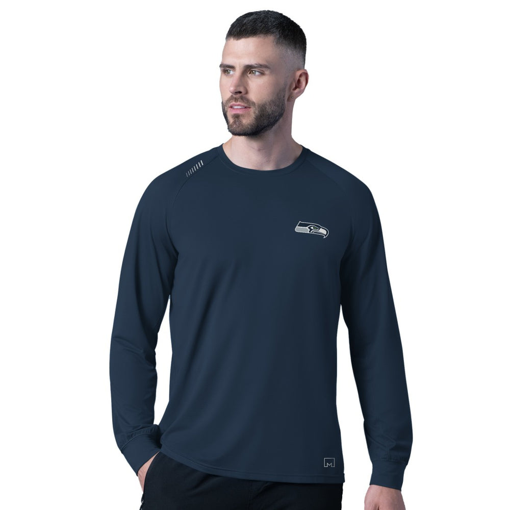 Seattle Seahawks MSX by Michael Strahan Forward Long-Sleeve T-Shirt Navy | NFL