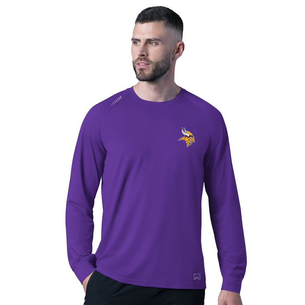 Minnesota Vikings MSX by Michael Strahan Forward Long-Sleeve T-Shirt Purple | NFL