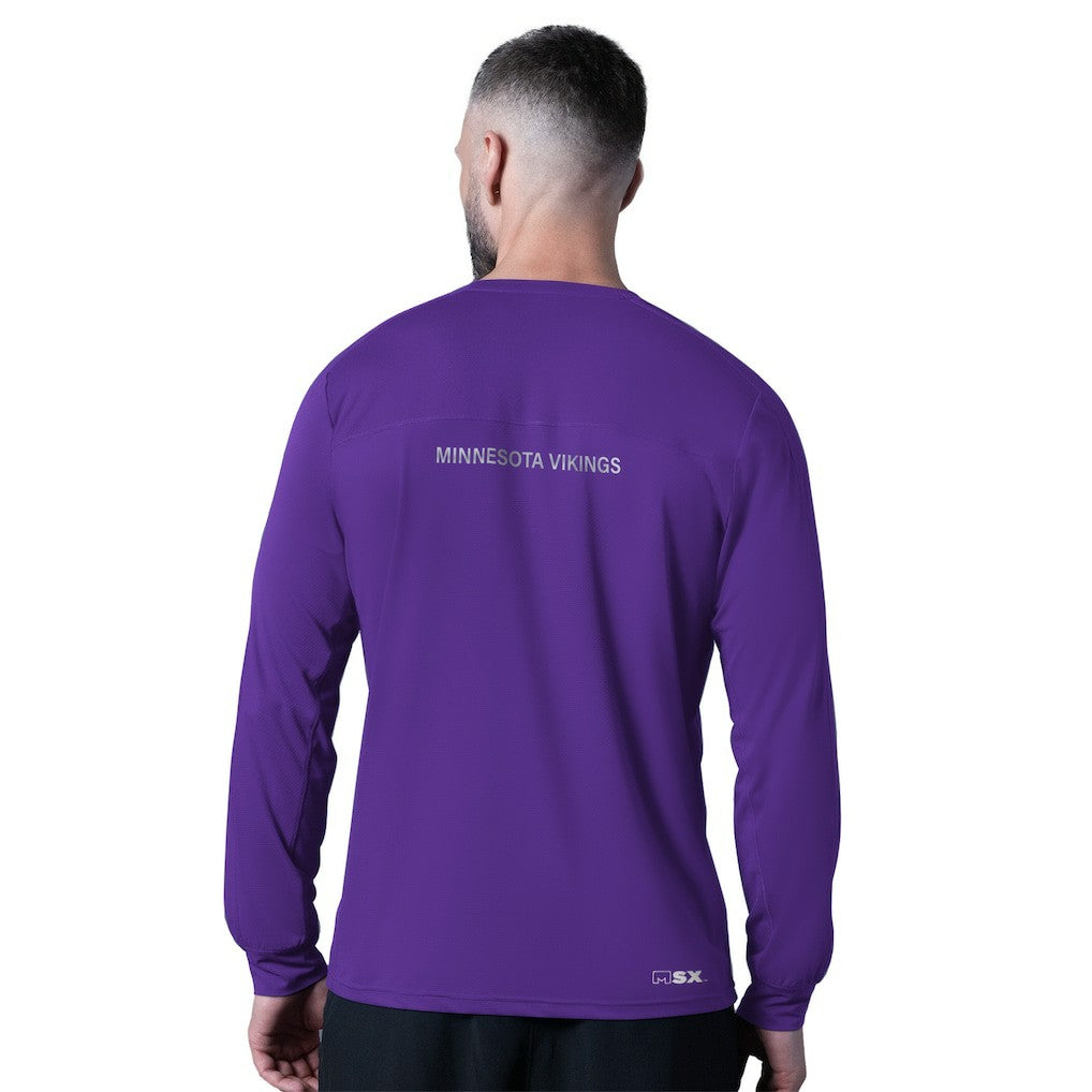 Minnesota Vikings MSX by Michael Strahan Forward Long-Sleeve T-Shirt Purple | NFL